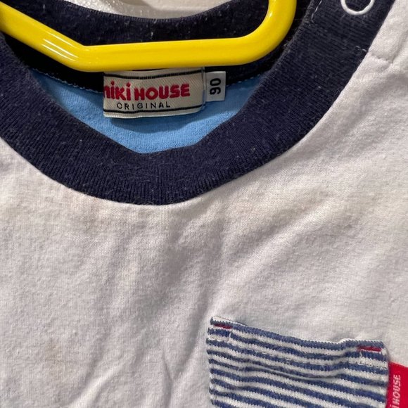 Miki House Bear Bus Print Color-block Short-sleeves T-shirt 2T - Picture 3 of 8